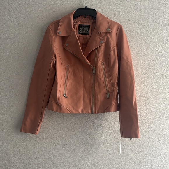 Levi's womens Faux Leather Asymmetrical Moto Jacket size M - Picture 5 of 11